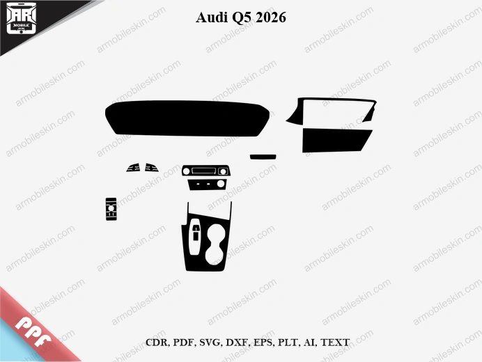 Audi Q5 2026 Car Interior PPF Template Vector