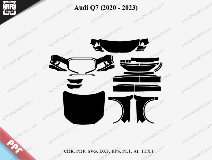 Audi Q7 (2020 - 2023) Car Exterior Front PPF Template