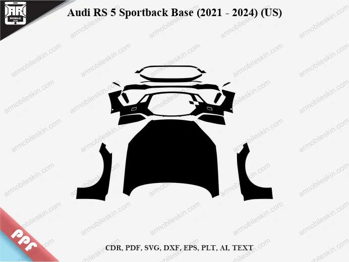 Audi RS 5 Sportback Base (2021 – 2024) (US) Car PPF Template