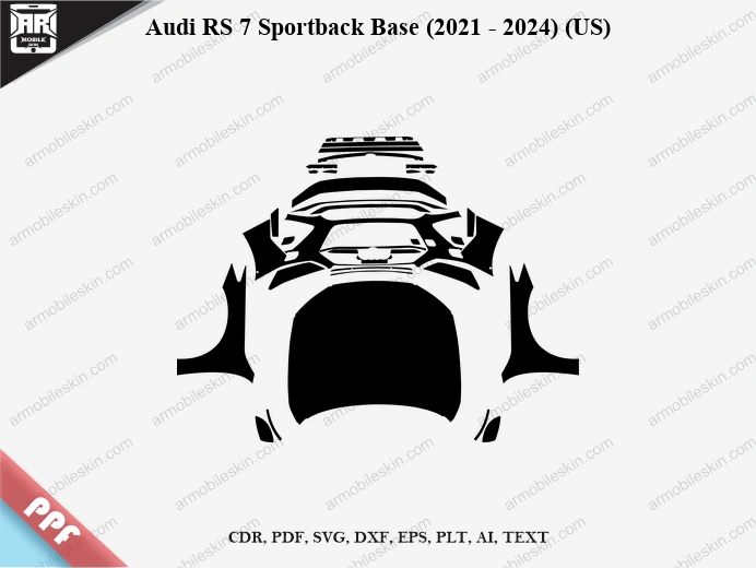 Audi RS 7 Sportback Base (2021 – 2024) (US) Car PPF Template