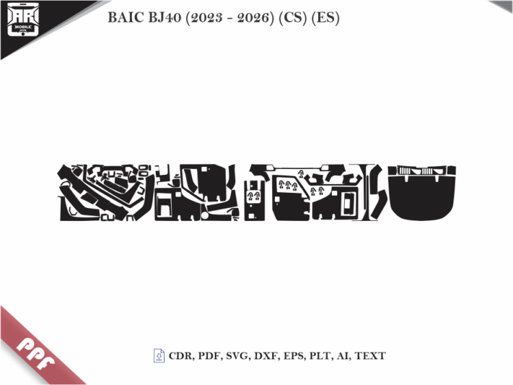 BAIC BJ40 (2023 – 2026) (CS) (ES) Full Car Body PPF Cutting Template