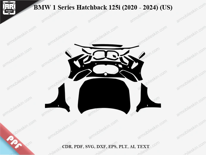 BMW 1 Series Hatchback 125i (2020 – 2024) (US) Car PPF Template