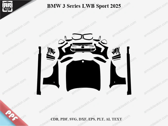 BMW 3 Series LWB Sport 2025 Car PPF Template