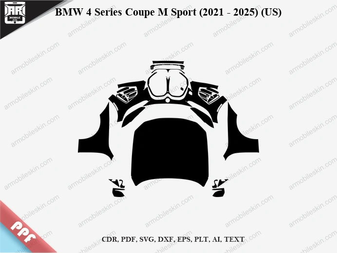 BMW 4 Series Coupe M Sport (2021 – 2025) (US) Car PPF Template