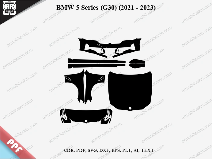 BMW 5 Series (G30) (2021 – 2023) Car PPF Template