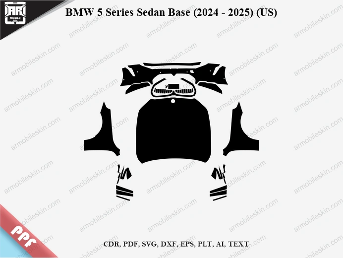 BMW 5 Series Sedan Base (2024 – 2025) (US) Car PPF Template