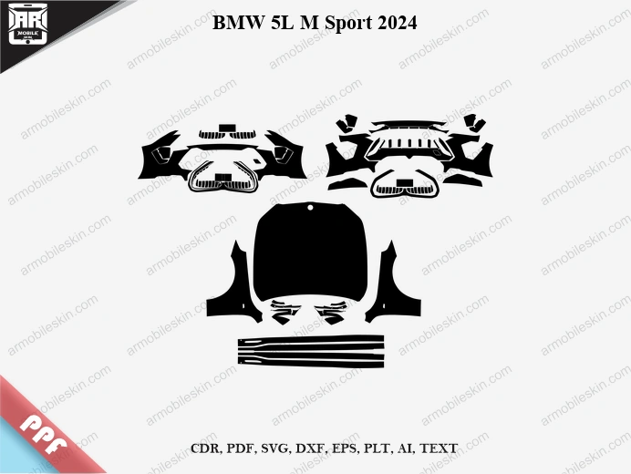 BMW 5L M Sport 2024 Car PPF Template