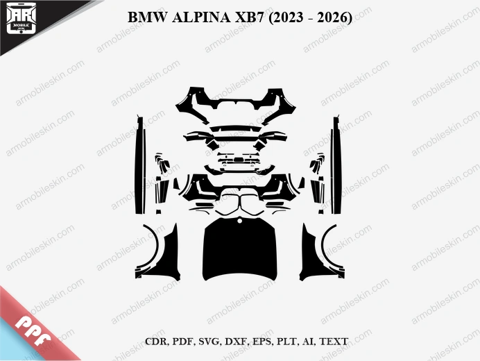 BMW ALPINA XB7 (2023 - 2026) Car Exterior Front PPF Template