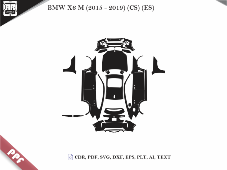BMW X6 M (2015 – 2019) (CS) (ES) Full Car Body PPF Cutting Template