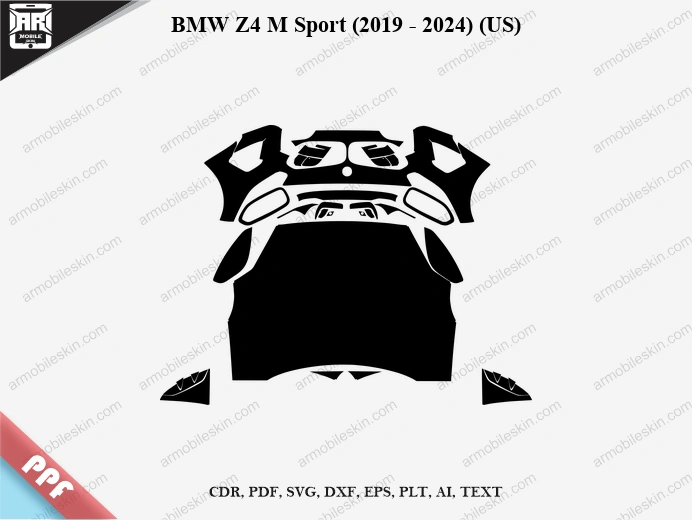 BMW Z4 M Sport (2019 - 2024) (US) Car Exterior Front PPF Template