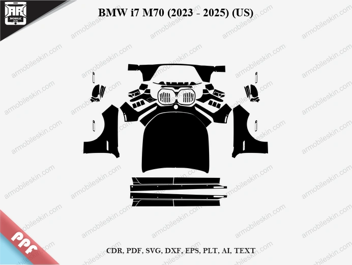 BMW i7 M70 (2023 – 2025) (US) Car PPF Template