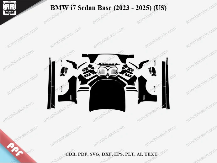 BMW i7 Sedan Base (2023 – 2025) (US) Car PPF Template