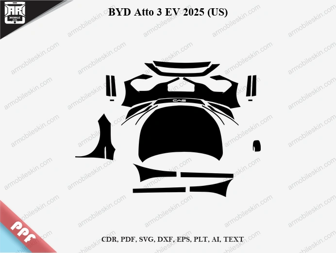 BYD Atto 3 EV 2025 (US) Car PPF Template