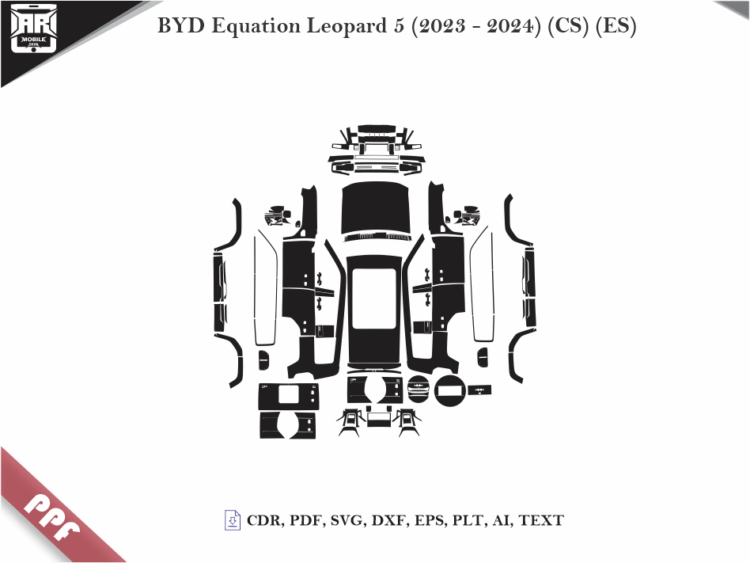 BYD Equation Leopard 5 (2023 – 2024) (CS) (ES) Full Car Body PPF Cutting Template