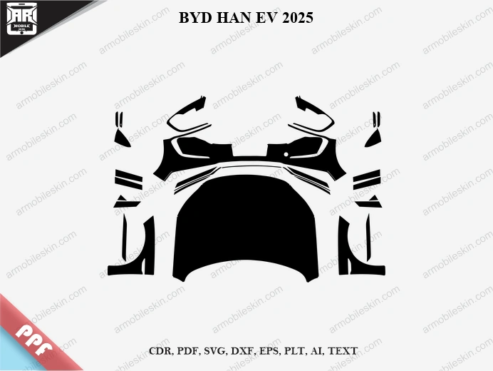 BYD HAN EV 2025 Car PPF Template