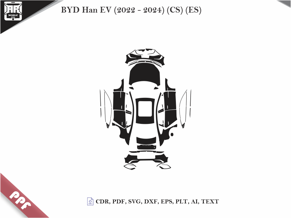 BYD Han EV (2022 - 2024) (CS) (ES) Car Body PPF Cutting Template