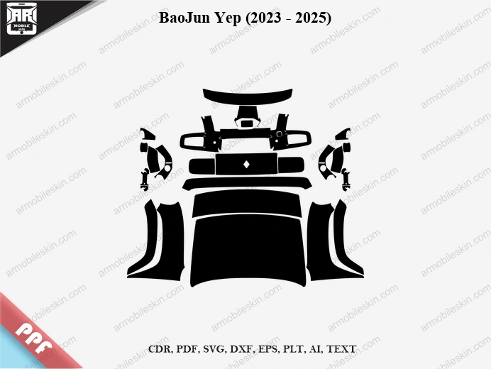 BaoJun Yep (2023 - 2025) Car Exterior Front PPF Template
