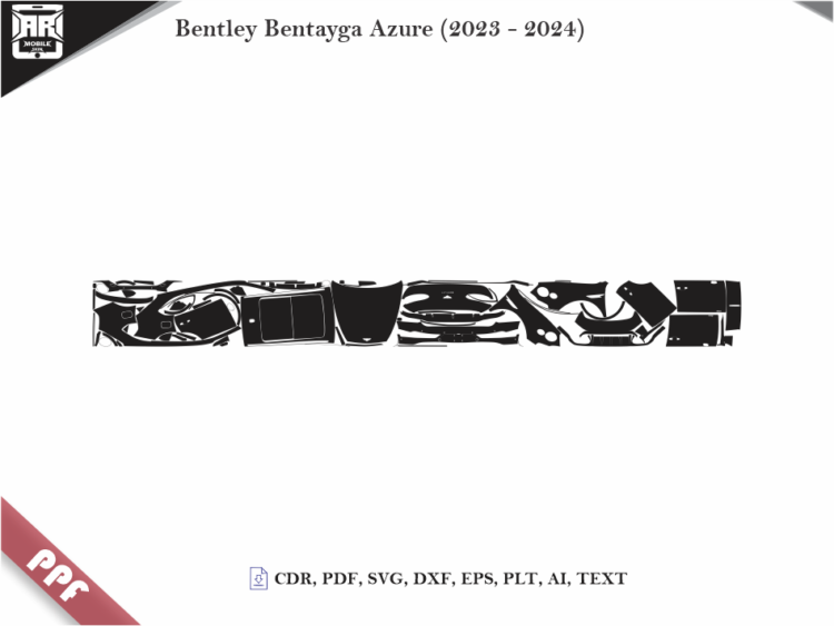 Bentley Bentayga Azure (2023 – 2024) Full Car Body PPF Cutting Template