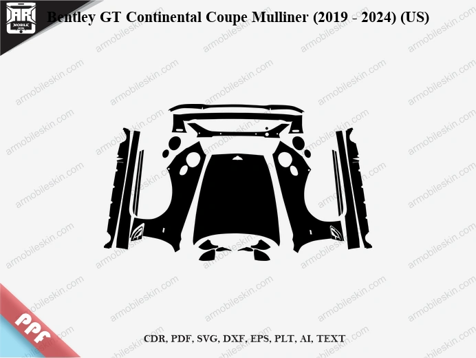 Bentley GT Continental Coupe Mulliner (2019 – 2024) (US) Car PPF Template