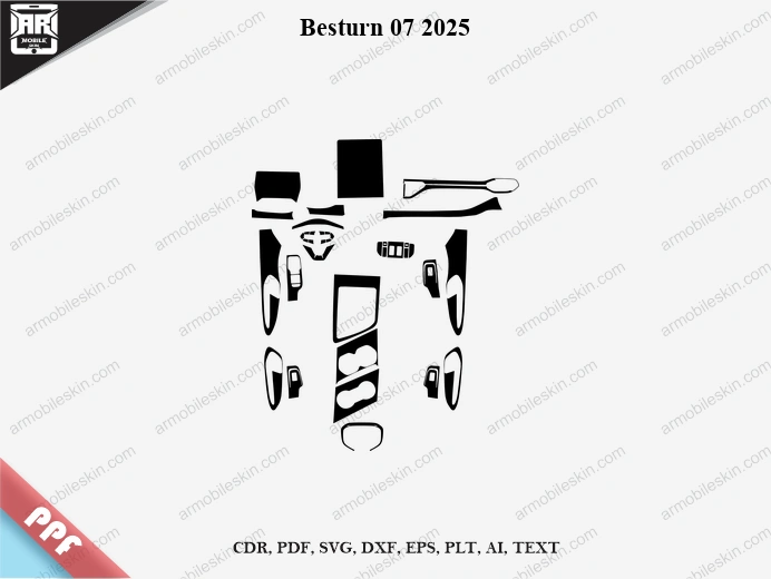 Besturn 07 2025 Car Interior PPF Template Vector