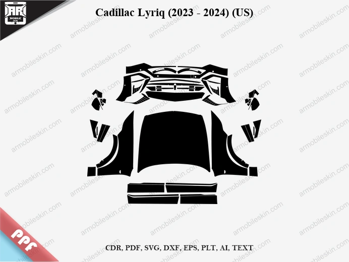 Cadillac Lyriq (2023 - 2024) (US) Car Exterior Front PPF Template