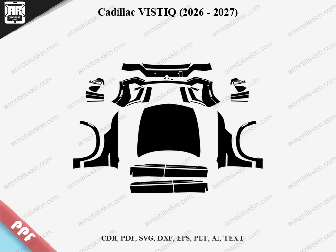 Cadillac VISTIQ (2026 - 2027) Car Exterior Front PPF Template