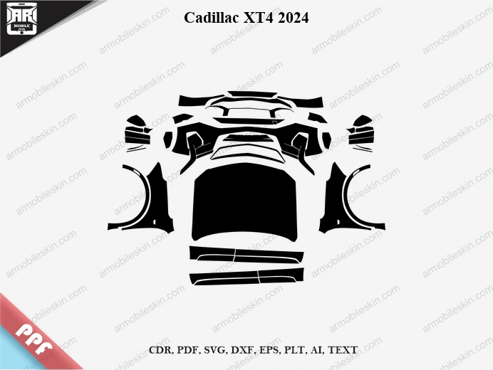 Cadillac XT4 2024 Car Exterior Front PPF Template