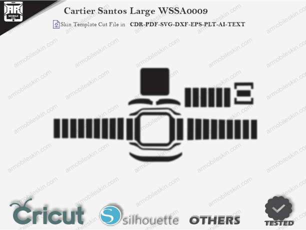 Cartier Santos Large WSSA0009 PPF Cut Template