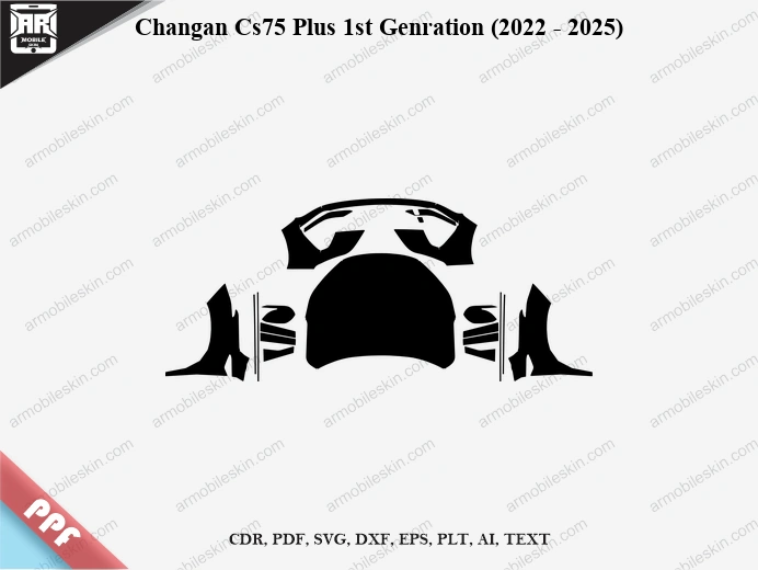 Changan Cs75 Plus 1st Genration (2022 - 2025) Car Exterior Front PPF Template