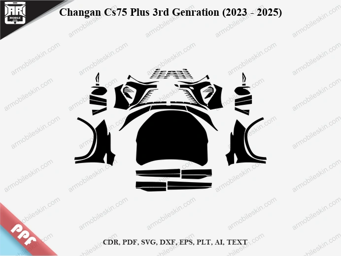 Changan Cs75 Plus 3rd Genration (2023 – 2025) Car PPF Template