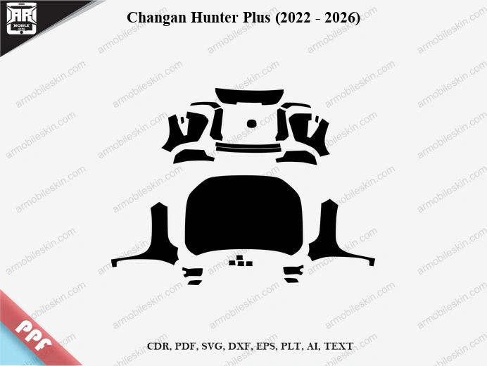 Changan Hunter Plus (2022 - 2026) Car Exterior Front PPF Template