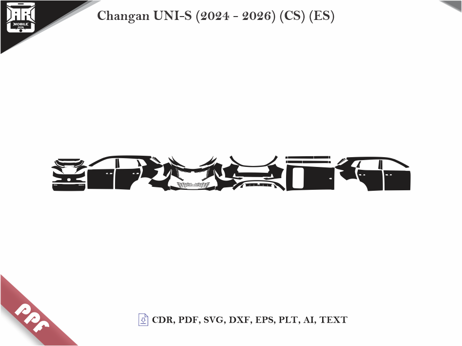 Changan UNI-S (2024 - 2026) (CS) (ES) Car Body PPF Cutting Template