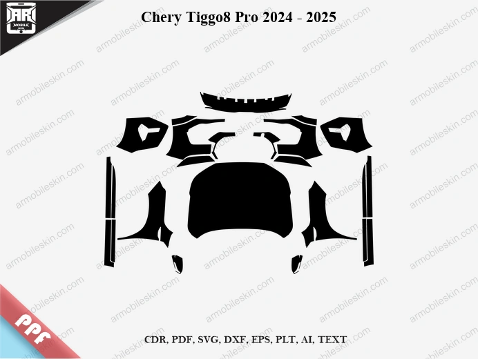 Chery Tiggo8 Pro 2024 – 2025 Car PPF Template