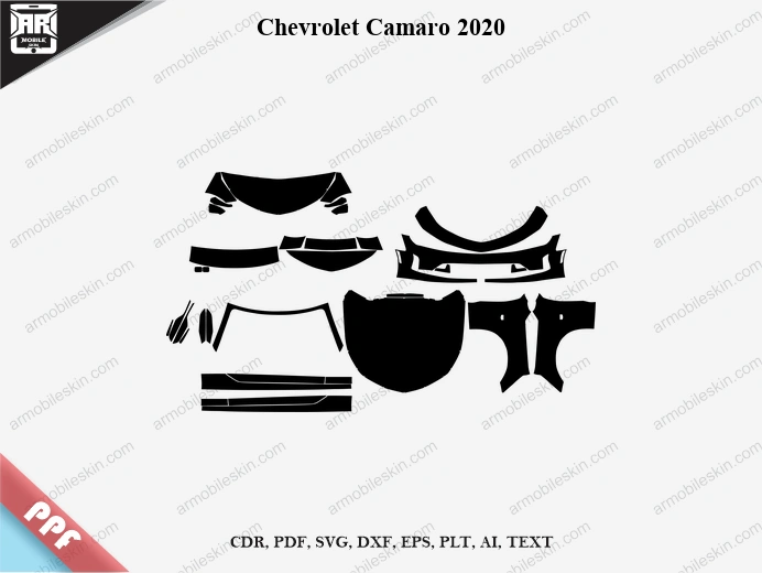 Chevrolet Camaro 2020 Car Exterior Front PPF Template