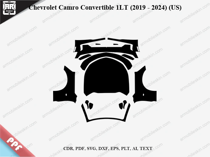 Chevrolet Camro Convertible 1LT (2019 - 2024) (US) Car Exterior Front PPF Template