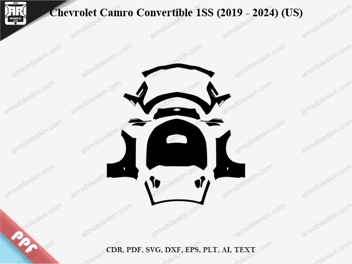 Chevrolet Camro Convertible 1SS (2019 - 2024) (US) Car Exterior Front PPF Template