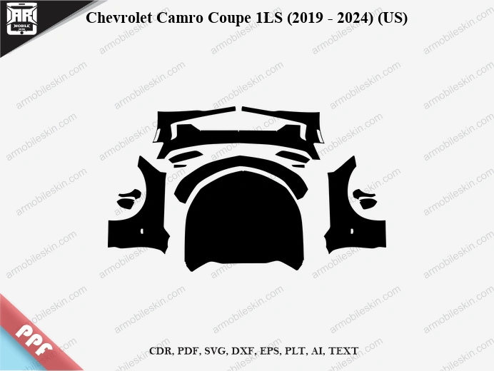 Chevrolet Camro Coupe 1LS (2019 - 2024) (US) Car Exterior Front PPF Template