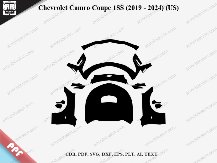 Chevrolet Camro Coupe 1SS (2019 - 2024) (US) Car Exterior Front PPF Template
