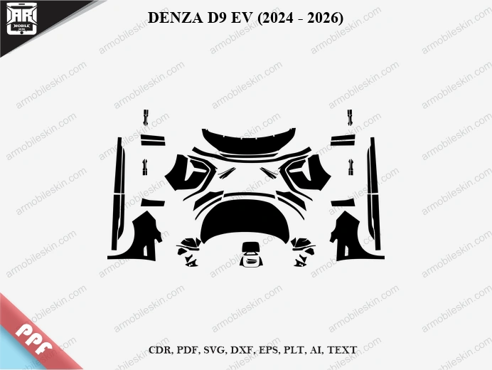 DENZA D9 EV (2024 - 2026) Car Exterior Front PPF Template