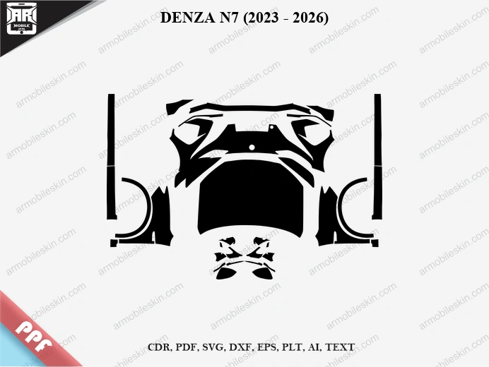 DENZA N7 (2023 - 2026) Car Exterior Front PPF Template