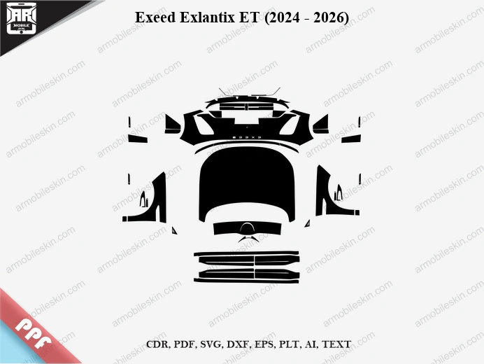 Exeed Exlantix ET (2024 - 2026) Car Exterior Front PPF Template