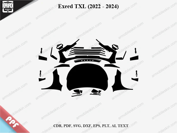 Exeed TXL (2022 - 2024) Car Exterior Front PPF Template
