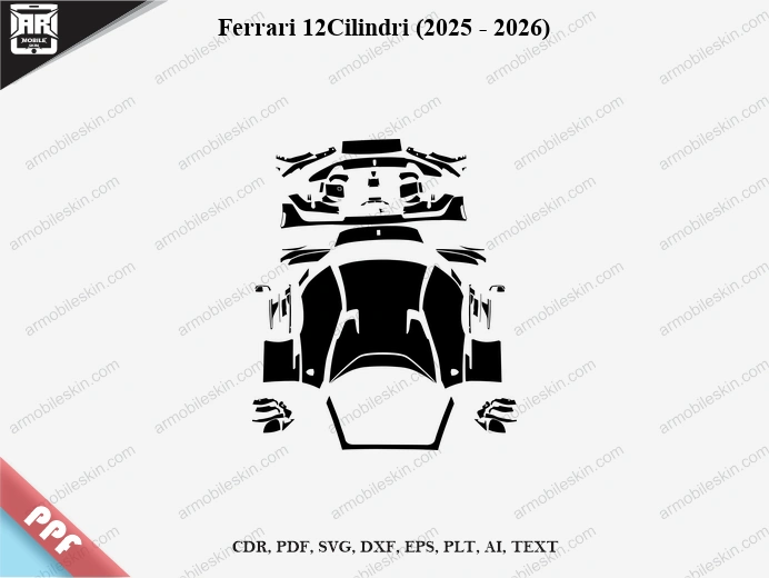 Ferrari 12Cilindri (2025 - 2026) Car Exterior Front PPF Template