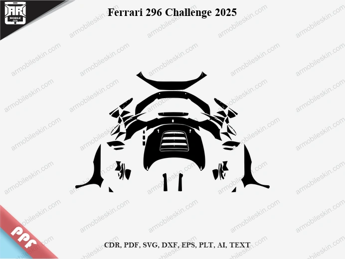 Ferrari 296 Challenge 2025 Car PPF Template