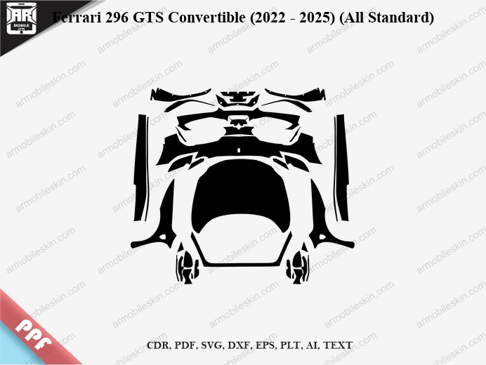 Ferrari 296 GTS Convertible (2022 – 2025) (All Standard) Car PPF Template