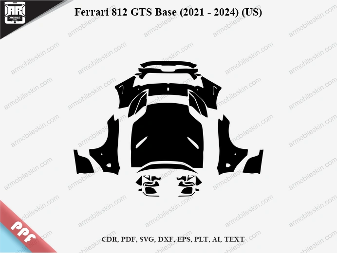 Ferrari 812 GTS Base (2021 – 2024) (US) Car PPF Template