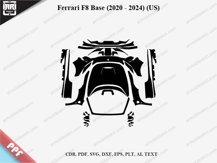 Ferrari F8 Base (2020 – 2024) (US) Car PPF Template