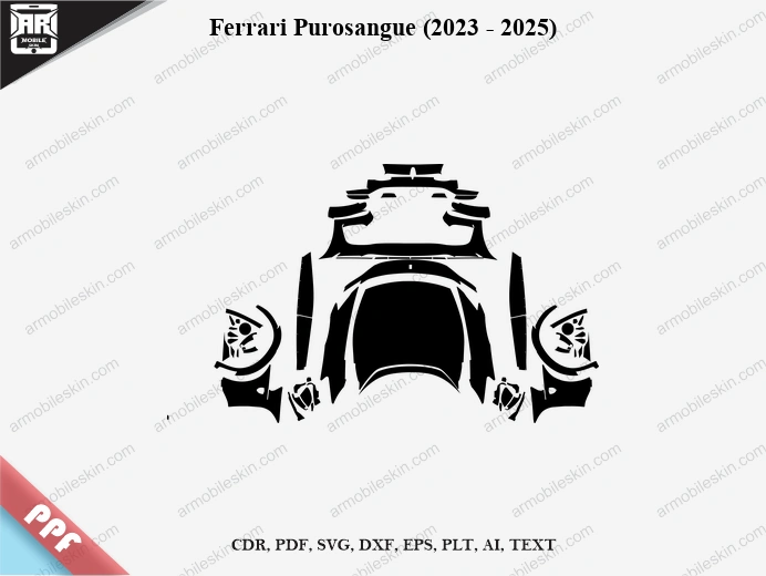 Ferrari Purosangue (2023 - 2025) Car Exterior Front PPF Template