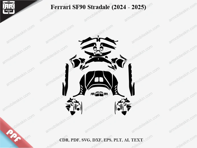 Ferrari SF90 Stradale (2024 - 2025) Car Exterior Front PPF Template