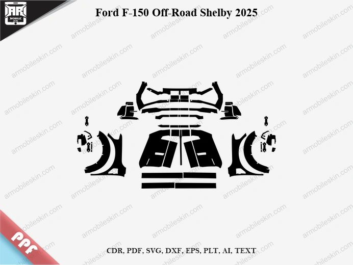 Ford F-150 Off-Road Shelby 2025 Car PPF Template